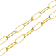 ELANZA Simulated Diamond Star Paperclip Necklace (Size - 18) in Yellow Gold Overlay Sterling Silver, Silver Wt. 7.20 Gms