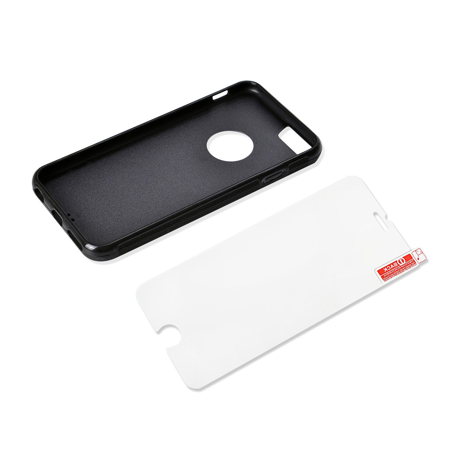 Antigravity iPHONE 6S Phone Cover Black with Logo Hole and Toughened Membrane (Size 14x7 Cm)