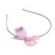 Silver Colour Hair Band with Light Pink Bow (Size 40x7x7 Cm)