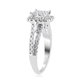 NY Close Out 14K White Gold Diamond (SI2-I1 /G-H) Cluster Ring 1.33 Ct.