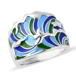 Isabella Liu Embrace Scar Collection - Rhodium Overlay Sterling Silver Enamelled Ring