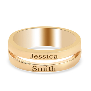 Personalised Engravable Double Band Ring in Silver