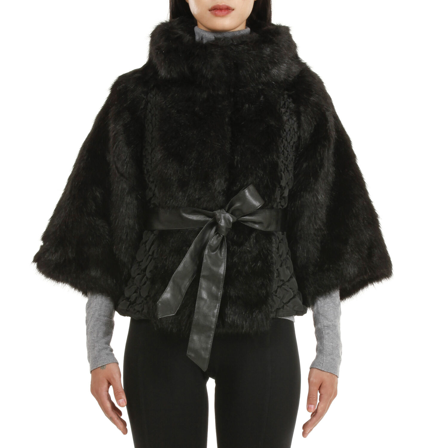 19V69 ITALIA by Alessandro Versace Soft Jacket with Ribbon - Black