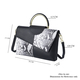 Hong Kong Closeout Collection Genuine Leather Snake Print Convertible Bag (Size 28x3x17cm) - Black & White