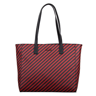 Bulaggi Collection - Sissy Stripe Pattern Shopping Bag (Size 33x30x10cm) - Red