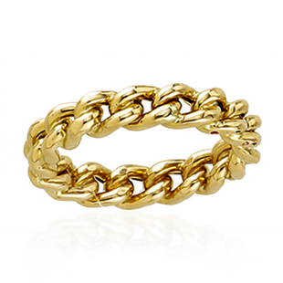 9K Yellow Gold Curb Link Ring