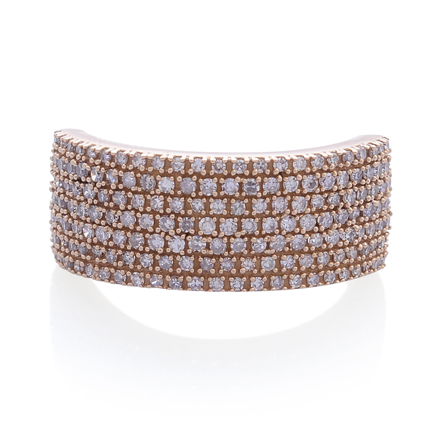 Exclusive Edition ILIANA 18K Rose Gold Natural Pink Diamond Ring 1.000 Ct. Gold Wt 6.60 Gms Number of Diamonds 158