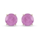 9K Yellow Gold Pink Sapphire (FF) Solitaire Stud Earrings (with Push Back) 2.46 Ct.