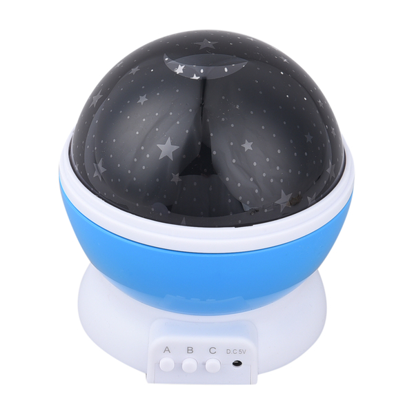 360 Degree Rotating Galaxy Light Projector Light with Music- Blue