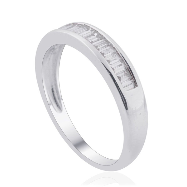 RHAPSODY 950 Platinum IGI Certified Diamond (Bgt) (VSS-VS/F) Half Eternity Ring 0.500 Ct.