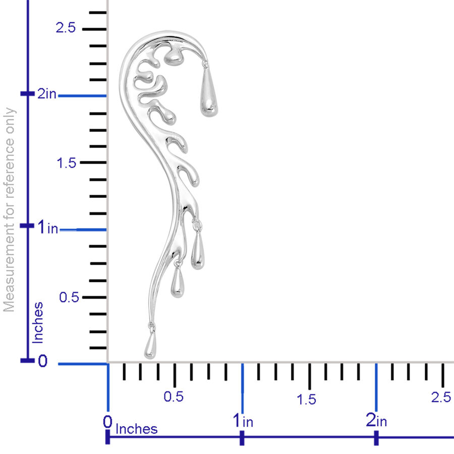 LucyQ Motion Ocean Earrings (with Push Back) in Sterling Silver 10.01 Gms.