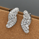 Lustro Stella Platinum Overlay Sterling Silver Stud Earrings (with Push Back) Made with Finest CZ 2.21 Ct.
