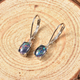 Australian Boulder Opal Lever Back Earrings in Rhodium Overlay Sterling Silver 1.25 Ct.