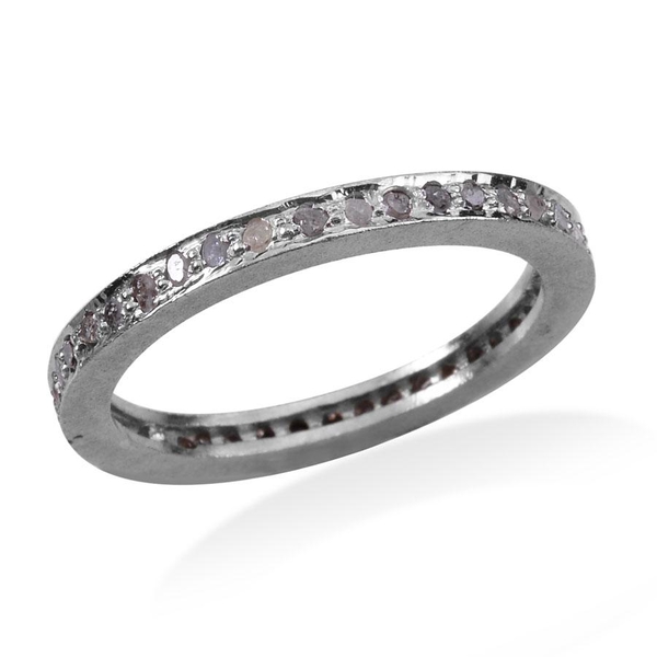 Diamond (Rnd) Full Eternity Band Ring in Sterling Silver 0.500 Ct.