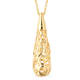 LucyQ Air Drip Pendant With Chain in Gold Plated Silver 12.58 Grams 30 Inch