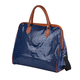Croc Embossed Travel Bag with Shoulder Strap (Size 43x38x20 Cm) - Navy