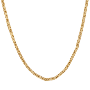 Italian Made Close Out Deal -9K Yellow Gold Byzantine Necklace (Size 20) with Lobster Clasp, Gold Wt