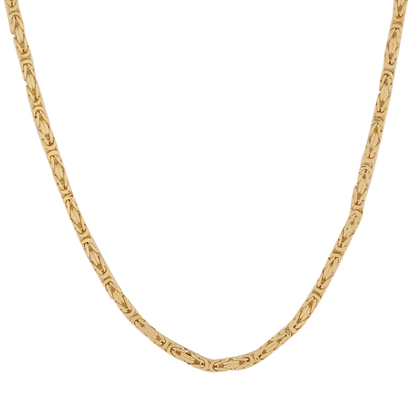 Italian Made 9K Yellow Gold Byzantine Necklace (Size 20) with Lobster Clasp, Gold Wt. 5.76 Gms.