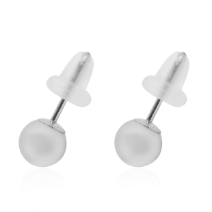NY Close Out Deal- 10K White Gold Ball Stud Earrings