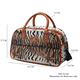 Tiger Pattern Weekender Bag with Shoulder Strap and Zipper Closure (Size 43x27x18Cm) - Beige