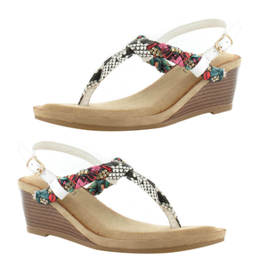 Ella Isabella Wedge Heel Sandals (Size 8) - White