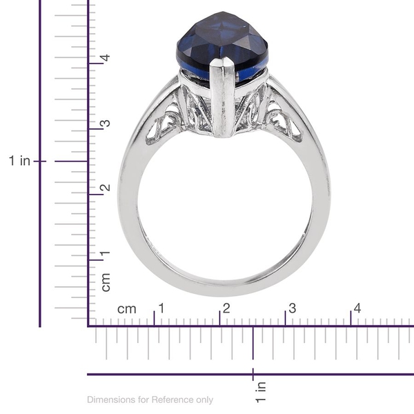 Ceylon Colour Quartz (Mrq) Solitaire Ring in Platinum Overlay Sterling Silver 9.000 Ct.
