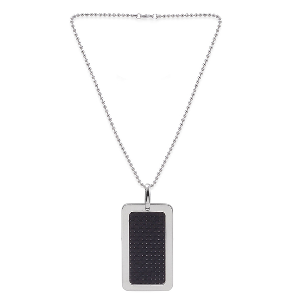 Close Out Deal ION Plated Black Stainless Steel Pendant with Chain