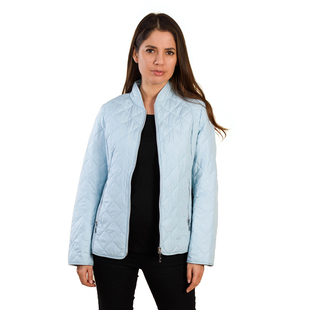 TAMSY Quilted Pattern Padded Jacket - Baby Blue