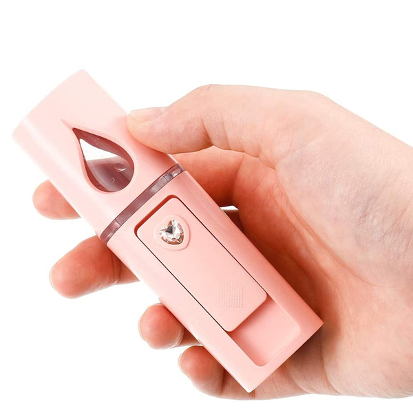 Portable Facial Spray Humidifier with USB Charger - Peach
