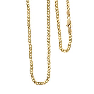 One Time Close Out Deal- Italian Made- 9K Yellow Gold Curb Necklace (Size - 20), Gold Wt. 5.21 Gms