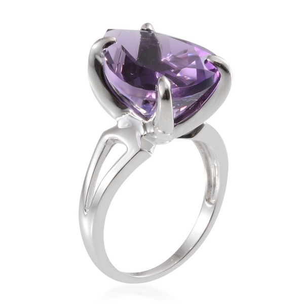 9K W Gold Lusaka Amethyst (Pear) Solitaire Ring 10.000 Ct.