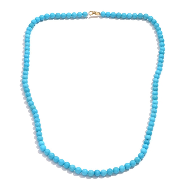 10K Y Gold Arizona Sleeping Beauty Turquoise Necklace (Size 20) 88.830 Ct.
