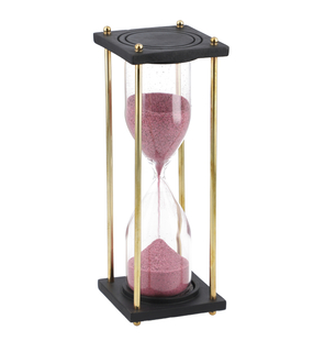 Handcrafted Purple Sand Wooden Hourglass (Duration 8 mins. Approx)