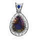 Sajen Silver CULTURAL FLAIR Collection- Agate and Doublet Quartz Pendant in Sterling Silver 24.08 Ct.