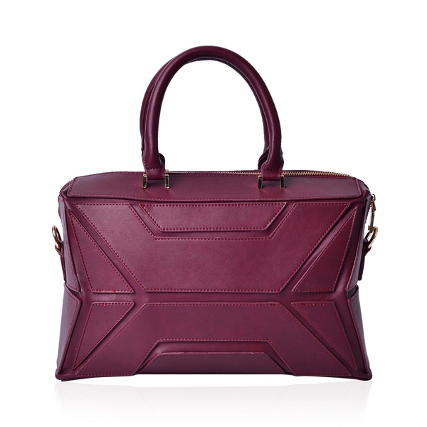 Anissa Burgundy Colour Tote Bag (Size 32x20x17 Cm)