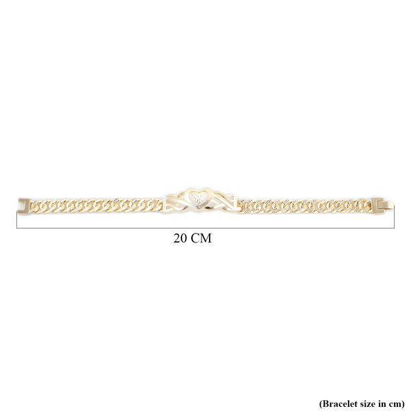 One Time Close Out Deal - 9K Yellow Gold Curb Bracelet (Size - 7.5), Gold Wt. 8.30 Gms