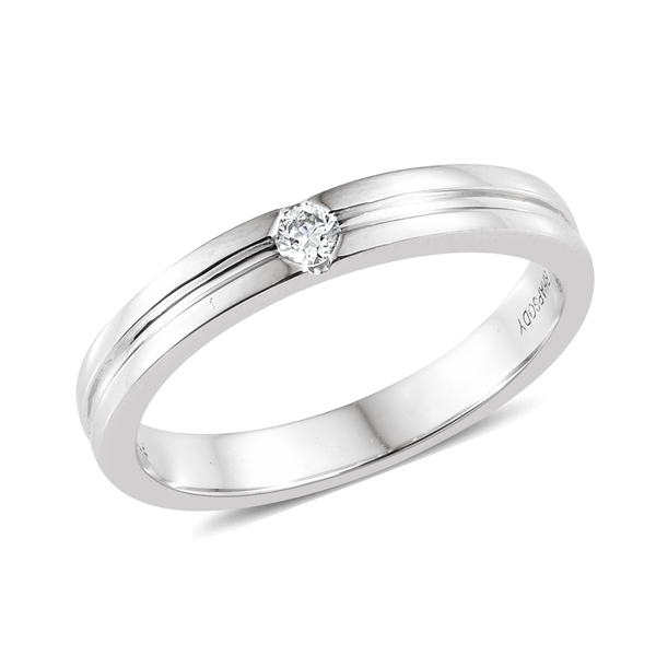 RHAPSODY 950 Platinum IGI Certified Diamond (Rnd) (VS/E-F) Ring 0.070 Ct, Platinum wt 6.47 Gms.