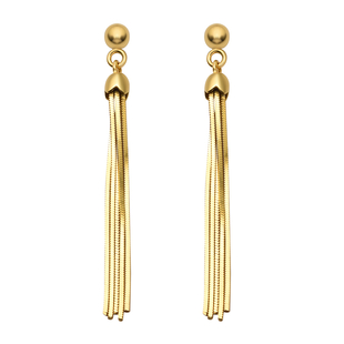 New York Close Out Deal - Yellow Gold Overlay Sterling Silver Earrings (with Push Back)