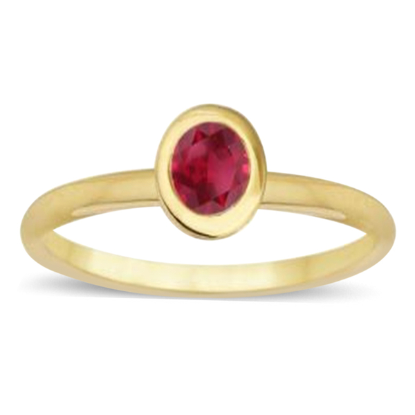 9K Y Gold Ruby (Rnd) Solitaire Ring 1.500 Ct.
