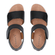 CAPRICE Comfortable Flat Sandal (Size 3.5) - Black