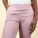 Emma Half Elasticated Comfortable Trousers in Pink (Size 12) Inside Length 63.5 Cm