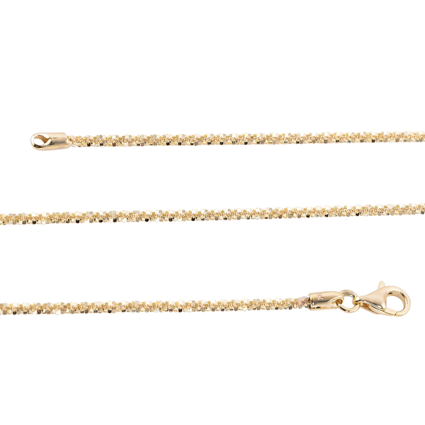 Italian Made- 9K Yellow Gold Margarita Chain (Size - 30) With Lobster Clasp, Gold Wt. 4.00 Gms