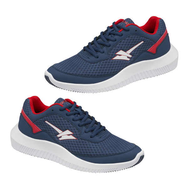 Gola Wexford Lace Up Trainer (Size 8) - Navy and Red