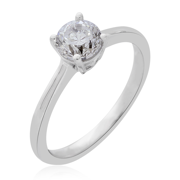 ILIANA 18K W Gold IGI Certified Diamond (Rnd) (SI/ G-H) Solitaire Ring 1.000 Ct..