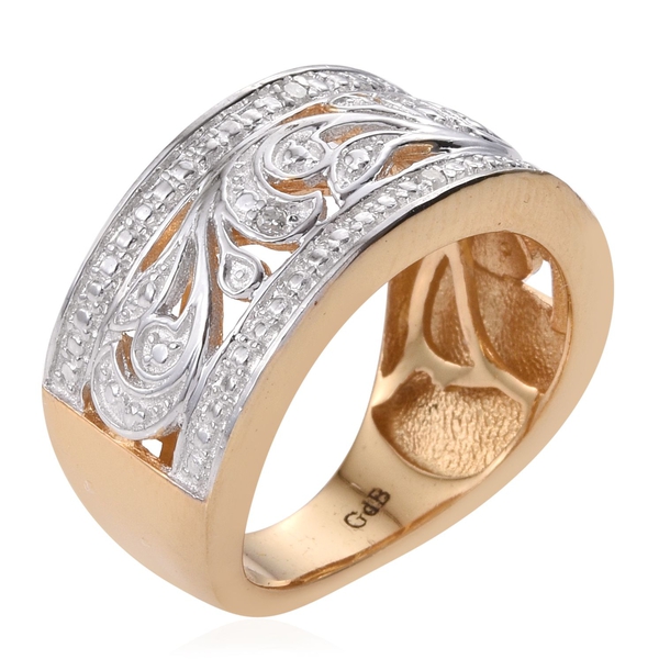 Diamond (Rnd) Ring in ION Plated 18K Yellow Gold Bond