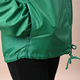 LA MAREY Plain & Leaves Pattern Water Resistant Reversible Jacket (Size S/M,112x66Cm) - Green and White