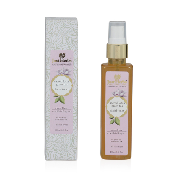 (Option 1) Just Herbs Sacred Lotus-Green Tea Skin Recovery Tone (100 ml) (All Skin Types)