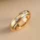 Elanza - Simulated Diamond Band Ring in Gold Overlay Sterling Silver