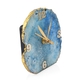 Handmade Agate Quartz Table Clock (Size 10-11.5 Cm) - Blue