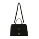 19V69 ITALIA by Alessandro Versace Litchi Pattern Tote Bag with Detachable Shoulder Strap (Size 40x15x23 Cm) - Black